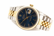 ROLEX DATEJUST 16013 TWO-TONE BLUE DIAL - Wilson Watches